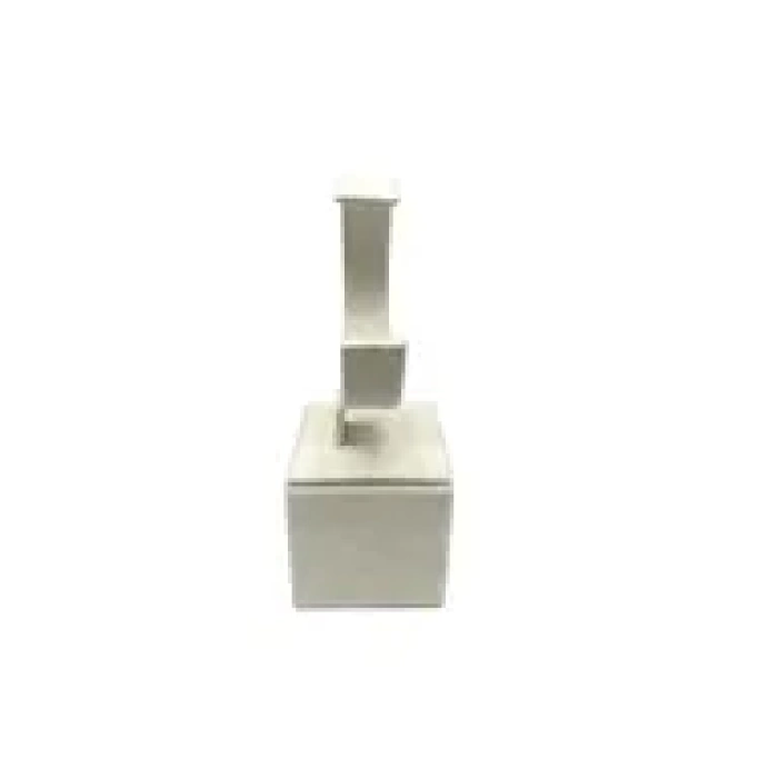Yerli Üretim Süet Kumaş Krem Renk 13 cm Kelepçe Saat Sergileme Standı