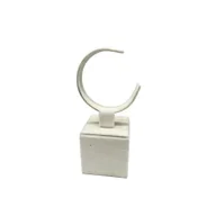 Yerli Üretim Süet Kumaş Krem Renk 13 cm Kelepçe Saat Sergileme Standı