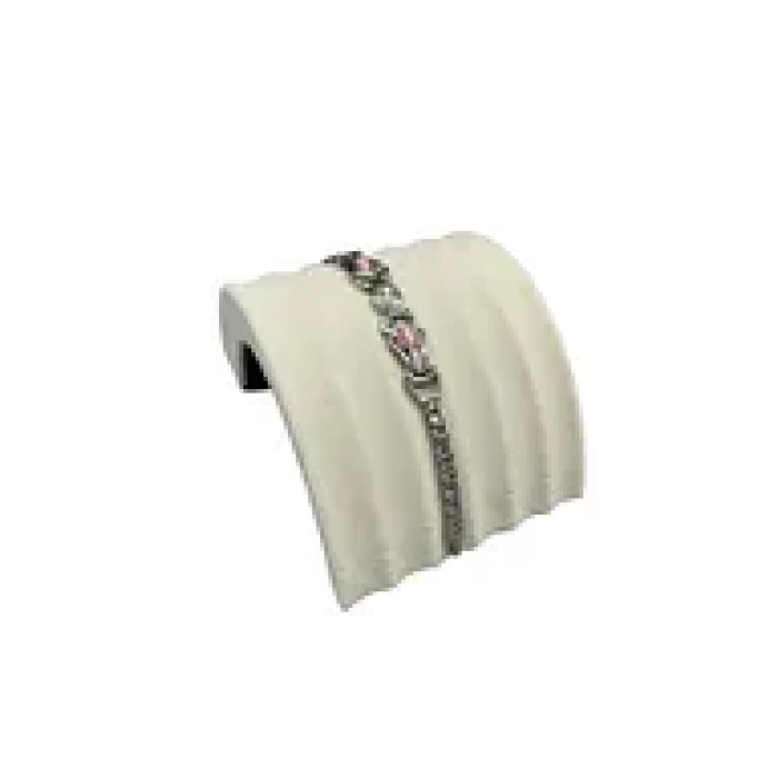 Yerli Üretim Süet Kumaş Krem Renk 14 /11 Cm Bileklik Künye Standi