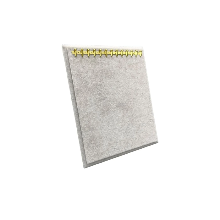 Yerli Üretim Süet Kumaş Krem Renk 20/16 Cm Ayaklı Kanca Bileklik Sergileme Standı