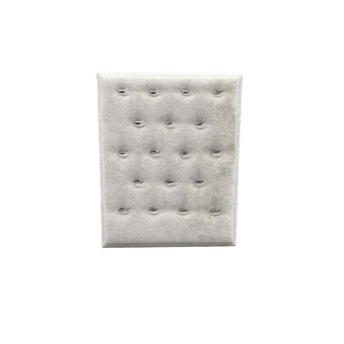 Yerli Üretim Süet Kumaş Krem Renk 20/16 Cm Ayaklı Kolye Sergileme Standı