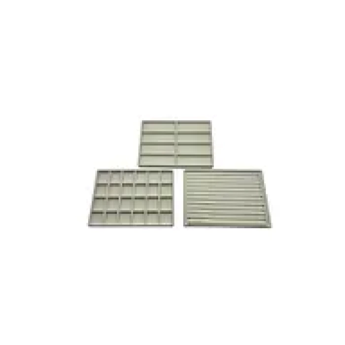 Yerli Üretim Süet Kumaş Krem Renk 34/24 Cm 3 Lü Takım Çekmece Içi Takı Tablası