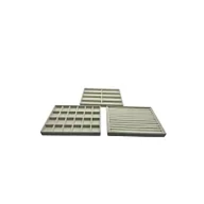 Yerli Üretim Süet Kumaş Krem Renk 34/24 Cm 3 Lü Takım Çekmece Içi Takı Tablası