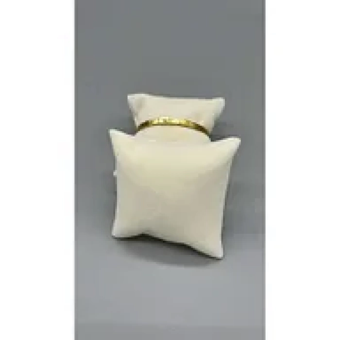 Yerli Üretim Süet Kumaş Krem Renk 5 Adet 8/8 Cm Takı Yastığı