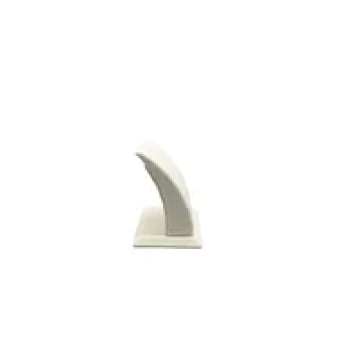 Yerli Üretim Süet Kumaş Krem Renk Ayaklı 9/7 cm Küpe Sergileme Dekoru
