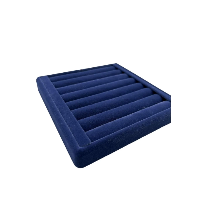 Yerli Üretim Süet Kumaş Lacivert Renk 15 cm / 15 cm Yüzük Sergileme Standı