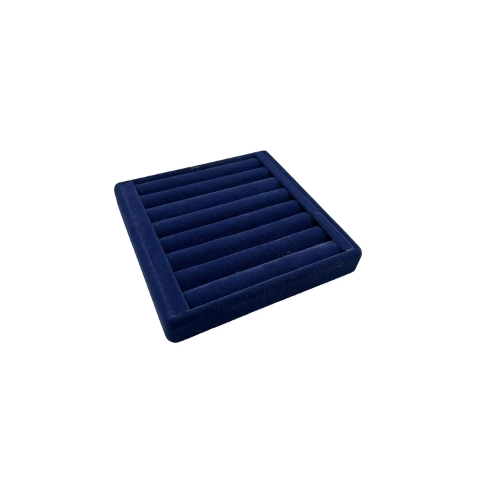 Yerli Üretim Süet Kumaş Lacivert Renk 15 cm / 15 cm Yüzük Sergileme Standı