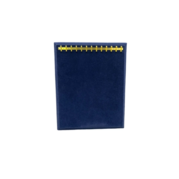 Yerli Üretim Süet Kumaş Lacivert Renk 20/16 Cm Ayaklı Kanca Bileklik Sergileme Standı