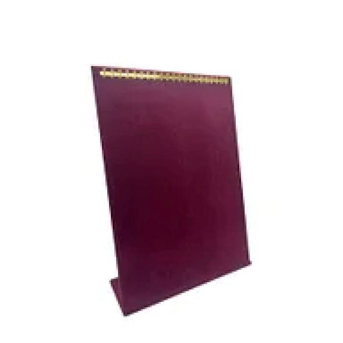 Yerli Üretim Süet Kumaş Lacivert Renk 34/24 cm Tırnaklı Ayaklı Tesbih-Kolye-Zincir Sergileme Standı