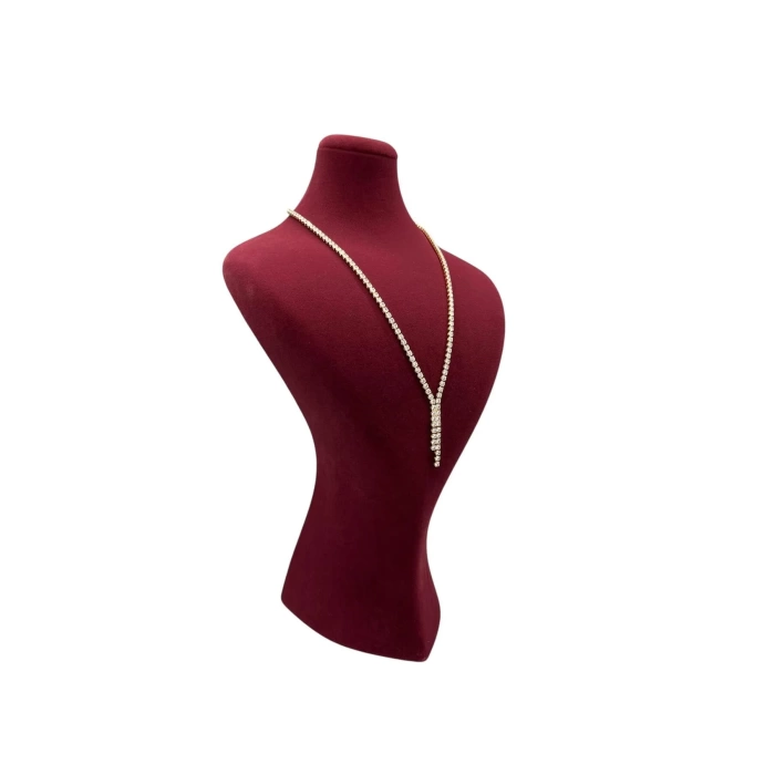 Yerli Üretim Süet Kumaş Lidya Manken Bordo Renk 34/20 Cm Kolye Gerdanlık Takı Sergileme Mankeni
