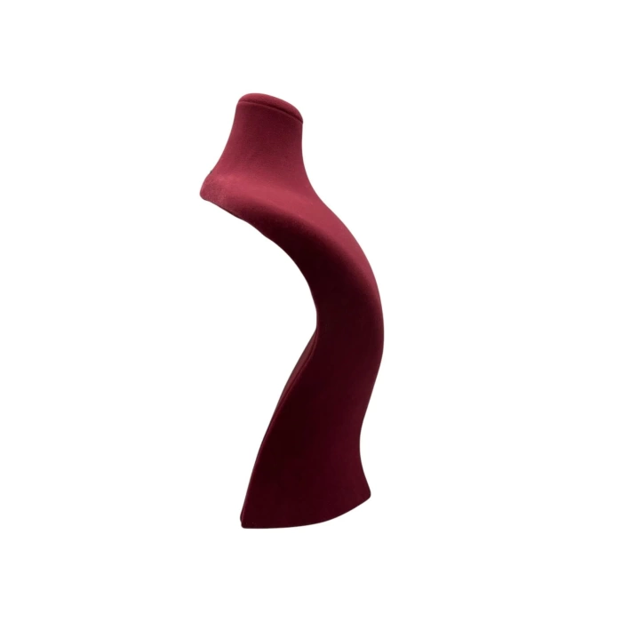 Yerli Üretim Süet Kumaş Lidya Manken Bordo Renk 34/20 Cm Kolye Gerdanlık Takı Sergileme Mankeni