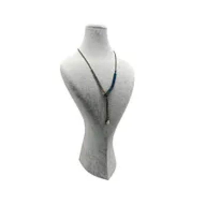 Yerli Üretim Süet Kumaş Lidya Manken Gri Renk 42/20 Cm Kolye Gerdanlık Takı Sergileme Mankeni