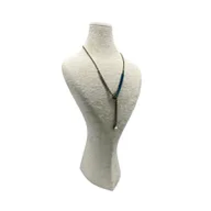 Yerli Üretim Süet Kumaş Lidya Manken Krem Renk 42/20 Cm Kolye Gerdanlık Takı Sergileme Mankeni