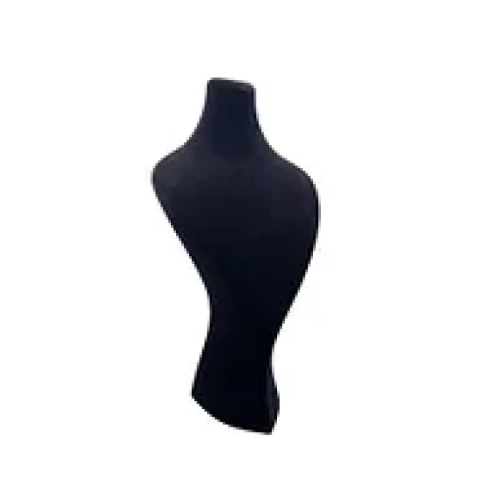 Yerli Üretim Süet Kumaş Lidya Manken Siyah Renk 42/20 Cm Kolye Gerdanlık Takı Sergileme Mankeni