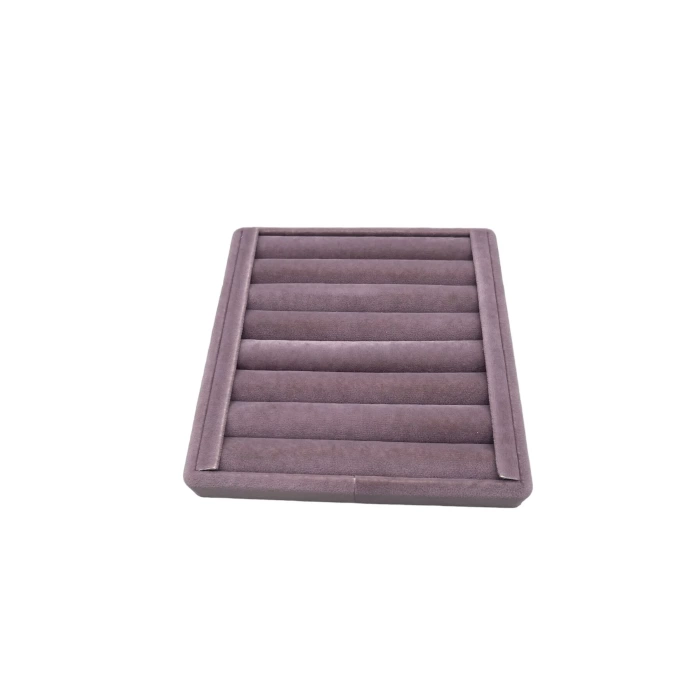Yerli Üretim Süet Kumaş Lila Renk 15 cm / 15 cm Yüzük Sergileme Standı