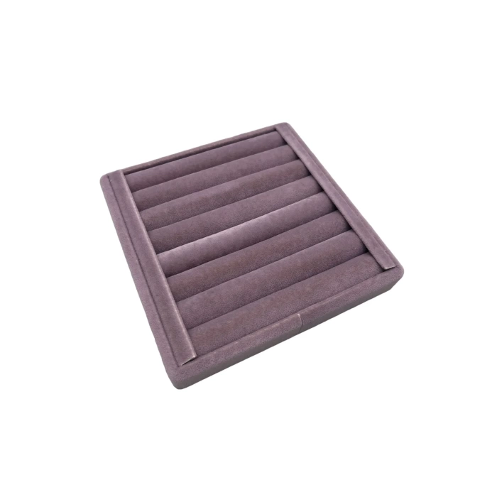 Yerli Üretim Süet Kumaş Lila Renk 15 cm / 15 cm Yüzük Sergileme Standı