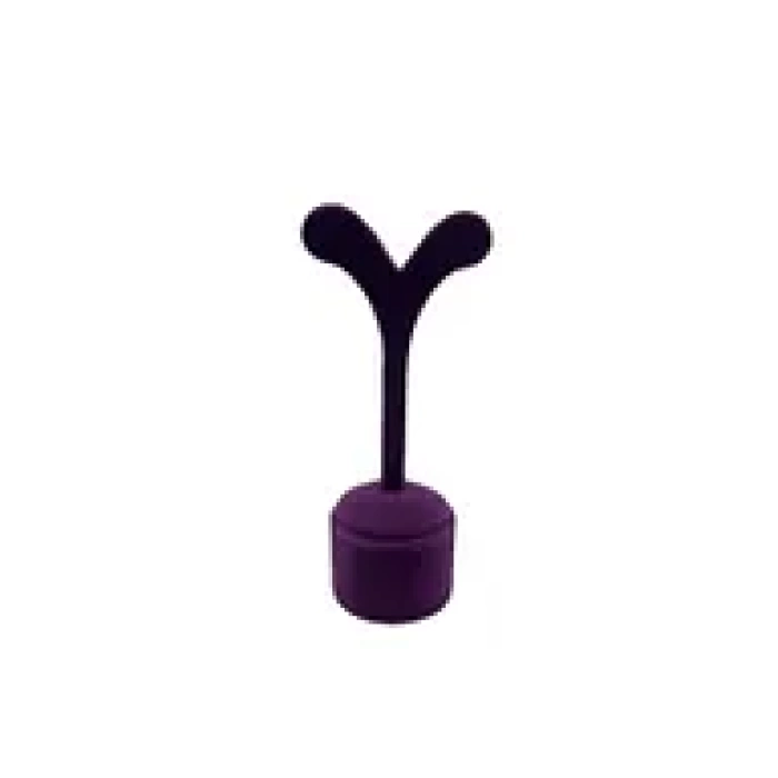 Yerli Üretim Süet Kumaş Mor Renk 12 Cm Küpe Sergileme Aksesuar