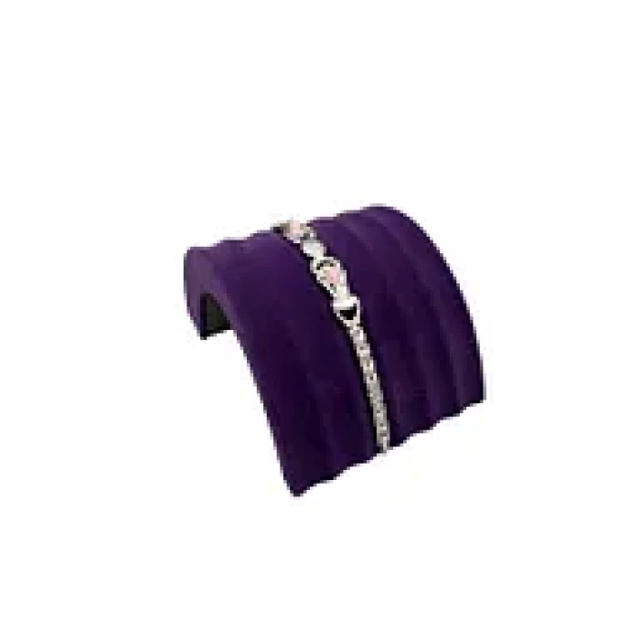 Yerli Üretim Süet Kumaş Mor Renk 14 /11 Cm Bileklik Künye Standi