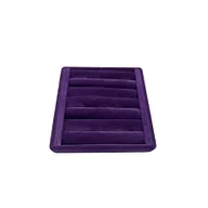 Yerli Üretim Süet Kumaş Mor Renk 15 cm / 15 cm Yüzük Sergileme Standı
