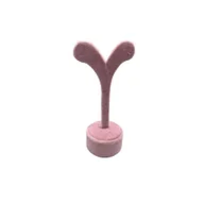 Yerli Üretim Süet Kumas Pembe Renk 12 Cm Küpe Sergileme Aksesuar