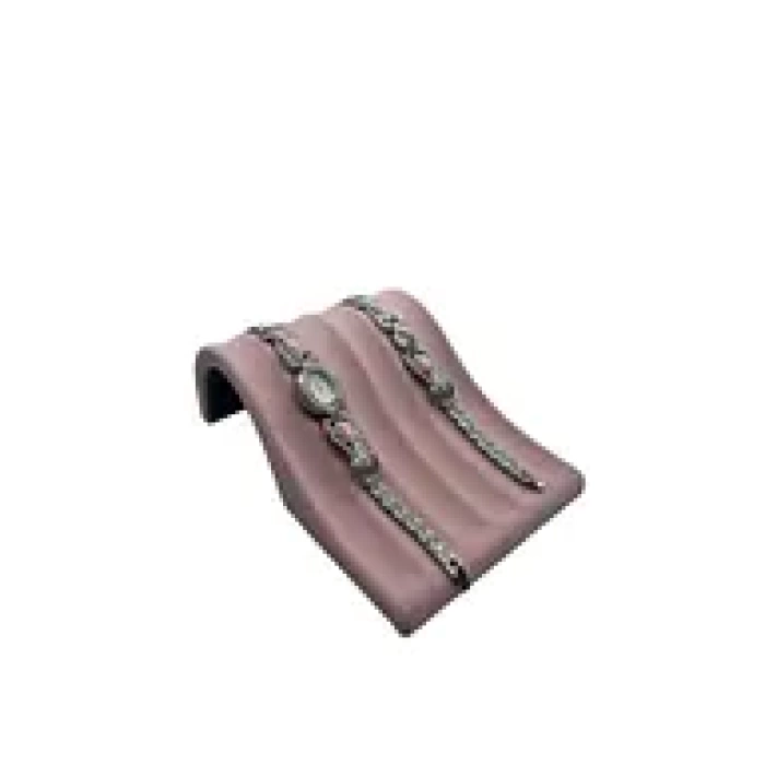 Yerli Üretim Süet Kumaş Pembe Renk 16/11,5 Cm Bileklik Künye Standi
