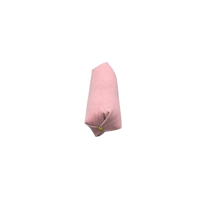 Yerli Üretim Süet Kumaş Pembe Renk 20 Cm Rulo Takı Yastığı