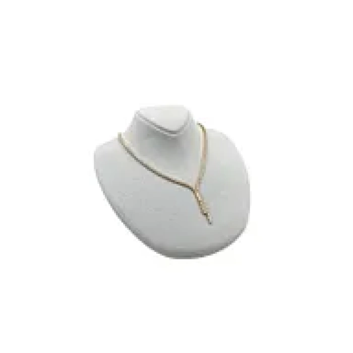 Yerli Üretim Süet Kumaş Rose Manken Gri Renk 20/18 Cm Kolye Gerdanlık Takı Sergileme Mankeni