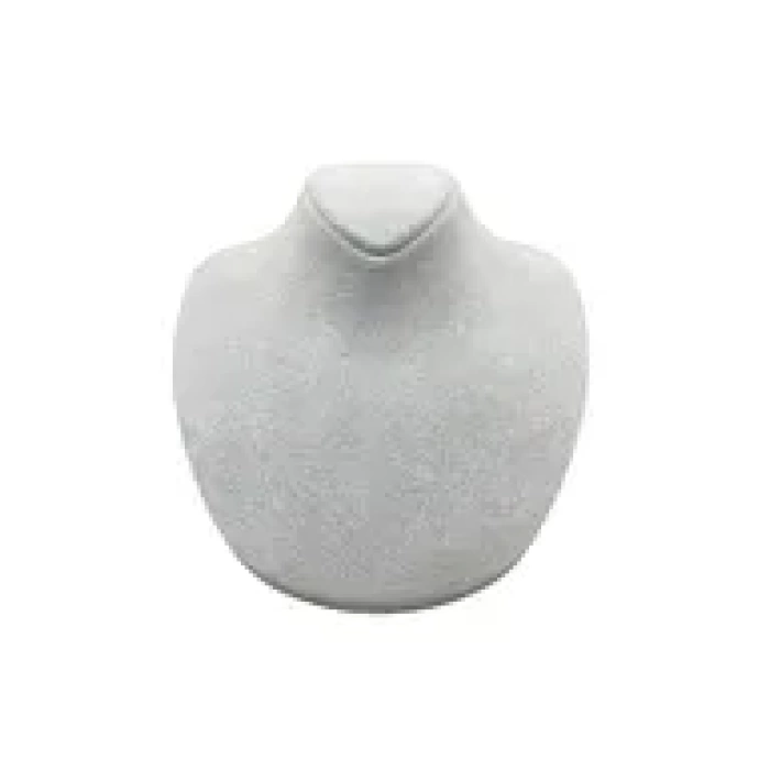 Yerli Üretim Süet Kumaş Rose Manken Gri Renk 20/18 Cm Kolye Gerdanlık Takı Sergileme Mankeni