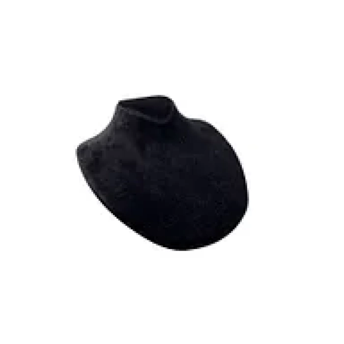 Yerli Üretim Süet Kumaş Rose Manken Siyah Renk 20/18 Cm Kolye Gerdanlık Takı Sergileme Mankeni