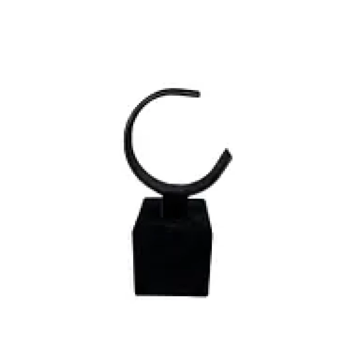 Yerli Üretim Süet Kumaş Siyah Renk 13 cm Kelepçe Saat Sergileme Standı