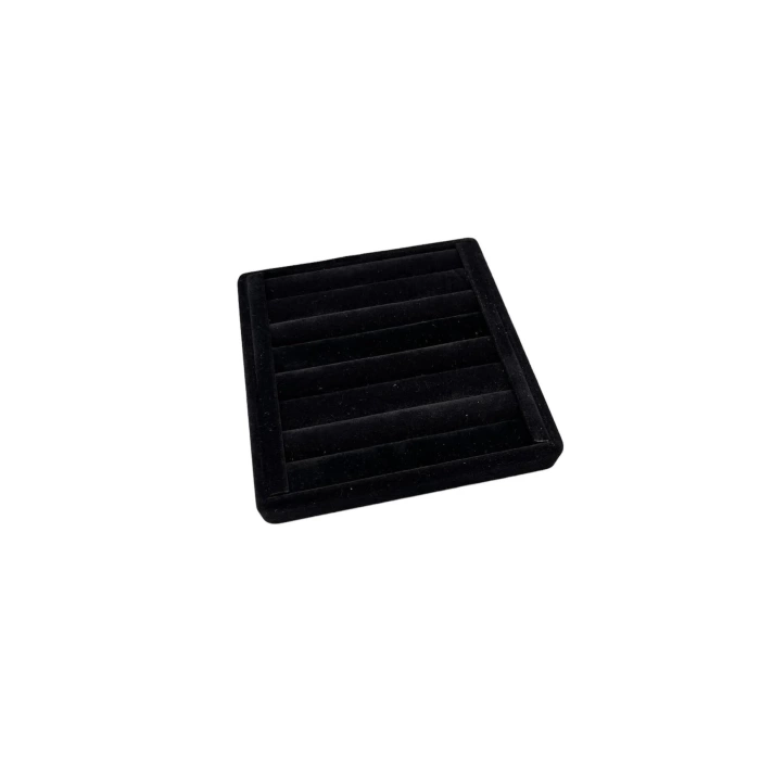 Yerli Üretim Süet Kumaş Siyah Renk 15 cm / 15 cm Yüzük Sergileme Standı