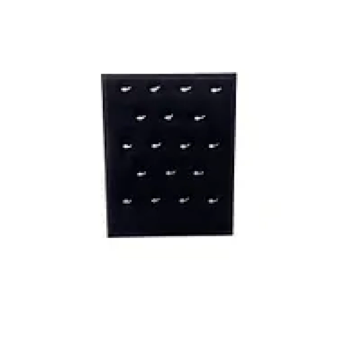 Yerli Üretim Süet Kumaş Siyah Renk 20/16 Cm Ayaklı Kolye Sergileme Standı