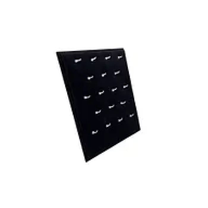 Yerli Üretim Süet Kumaş Siyah Renk 20/16 Cm Ayaklı Kolye Sergileme Standı