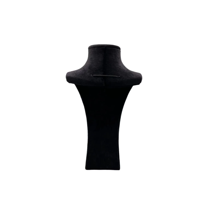 Yerli Üretim Süet Kumaş Siyah Renk 25/12 Cm Kolye Gerdanlık Zincir Takı Sergileme Mankeni