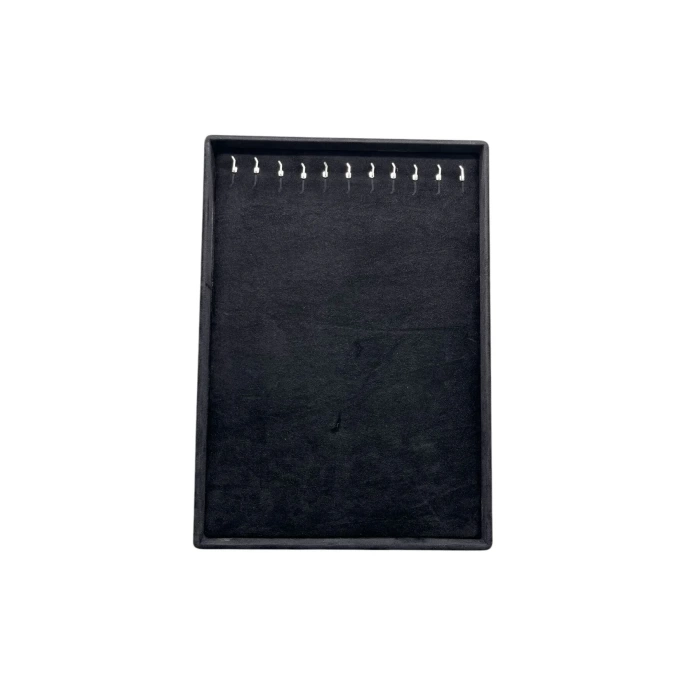Yerli Üretim Süet Kumaş Siyah Renk 34/24 Cm Ayaklı Kolye Sergileme Standı