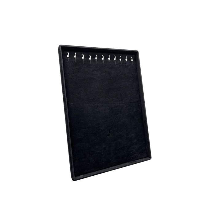 Yerli Üretim Süet Kumaş Siyah Renk 34/24 Cm Ayaklı Kolye Sergileme Standı