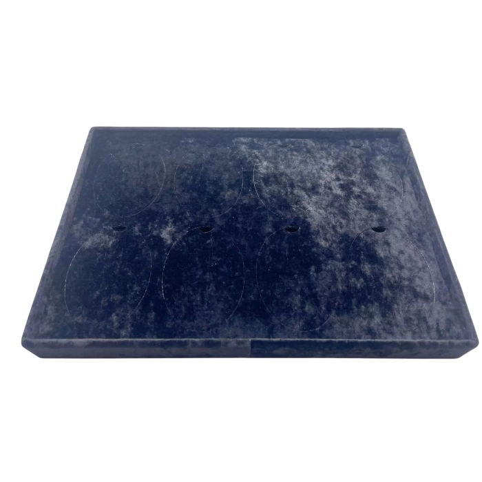 Yerli Üretim Süet Kumaş Dakka Model Siyah Renk 34-24 Cm Ayaklı Üçlü Set Tabla Stand