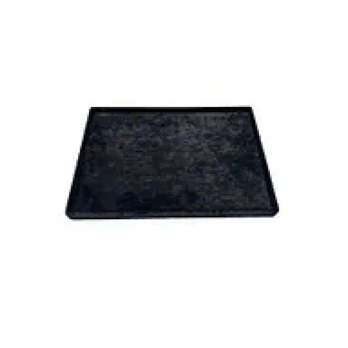 Yerli Üretim Süet Kumaş Siyah Renk 34/24 cm Takı Servis Sunum Tablası