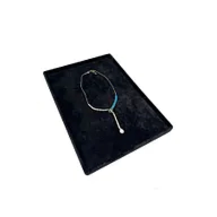 Yerli Üretim Süet Kumaş Siyah Renk 34/24 cm Takı Servis Sunum Tablası