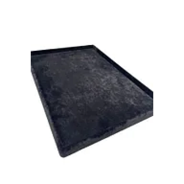 Yerli Üretim Süet Kumaş Siyah Renk 34/24 cm Takı Servis Sunum Tablası