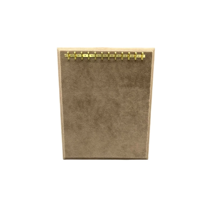 Yerli Üretim Süet Kumaş Sütlü Kahve Renk 20/16 Cm Ayaklı Kanca Bileklik Sergileme Standı