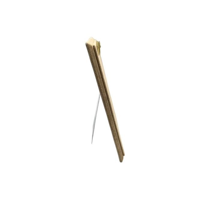 Yerli Üretim Süet Kumaş Sütlü Kahve Renk 20/16 Cm Ayaklı Kanca Bileklik Sergileme Standı