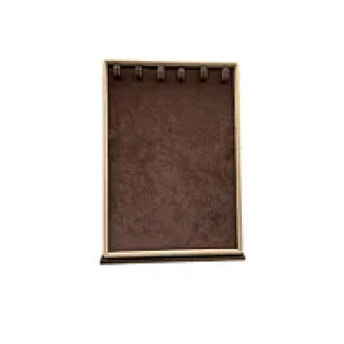 Yerli Üretim Süet Kumaş Tırnaklı Kahve Renk 34/24 Cm Ayaklı Tırnaklı Tesbih Takı Standi