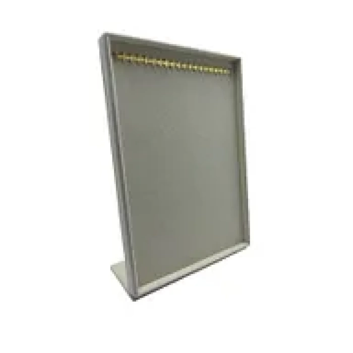 Yerli Üretim Süet Kumaş Tırnaklı Krem Renk 34/24 Cm Ayaklı Tesbih-kolye Takı Standi