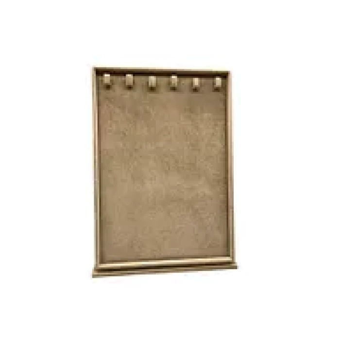 Yerli Üretim Süet Kumaş Tırnaklı Sütlü Kahve Renk 34/24 Cm Ayaklı tırnaklı Tesbih Takı Standi