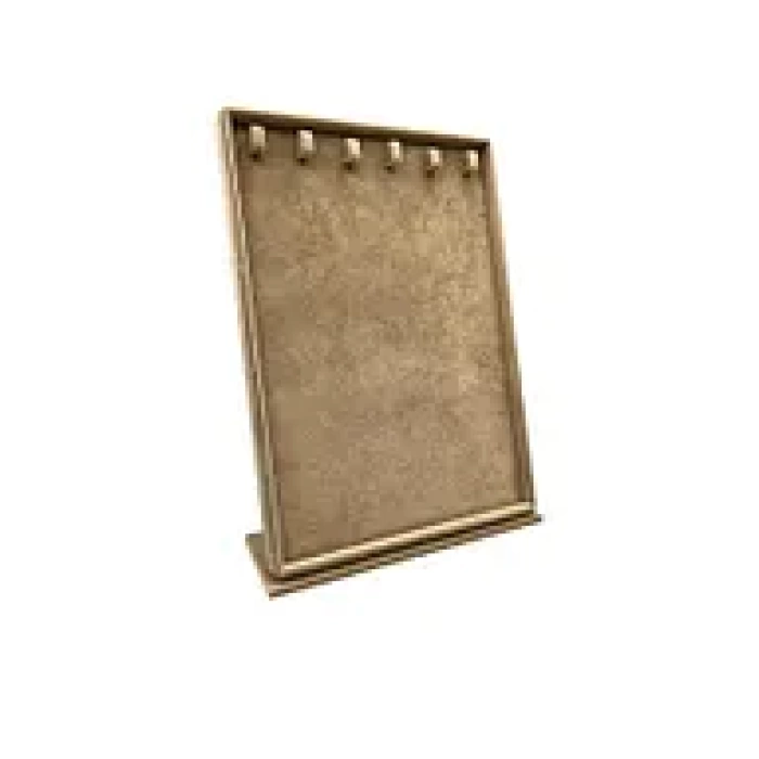 Yerli Üretim Süet Kumaş Tırnaklı Sütlü Kahve Renk 34/24 Cm Ayaklı tırnaklı Tesbih Takı Standi