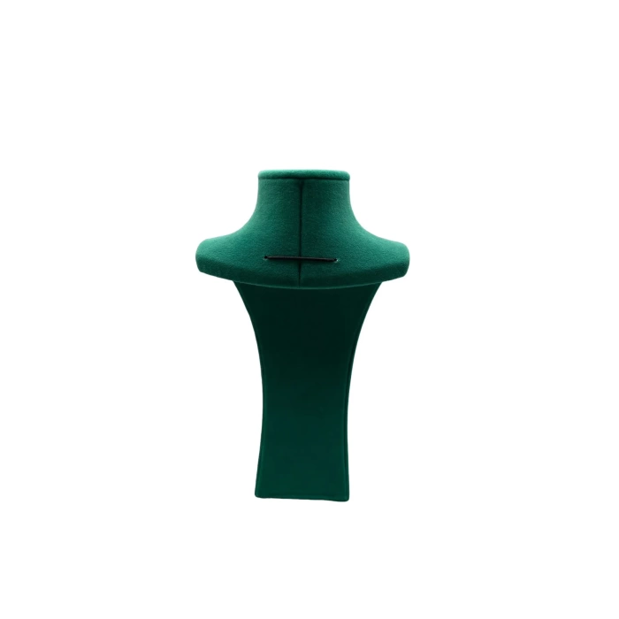 Yerli Üretim Süet Kumaş Yeşil Renk 25/12 Cm Kolye Gerdanlık Zincir Takı Sergileme Mankeni