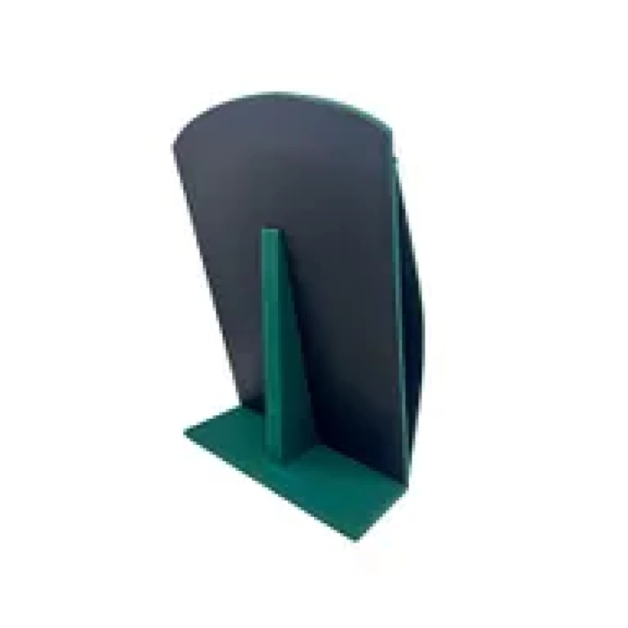 Yerli Üretim Süet Kumaş Yeşil Renk 34 Cm / 24 Cm Dik Bombeli Takı Standı
