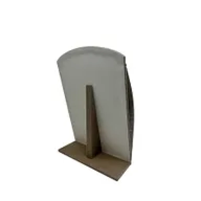 Yerli Üretim Süet Kumaş Yeşil Renk 34 cm / 24 cm Dik Bombeli Takı Standı