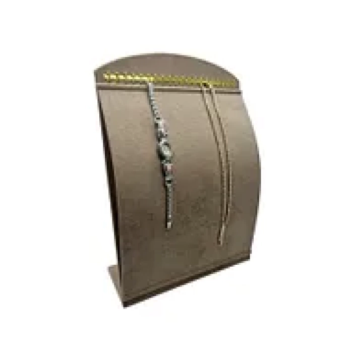 Yerli Üretim Süet Kumaş Yeşil Renk 34 cm / 24 cm Dik Bombeli Takı Standı